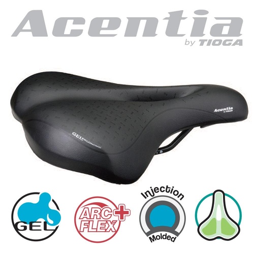 Acentia Urbani Aura Bike Cycling Bicycle Saddle Saddle Black