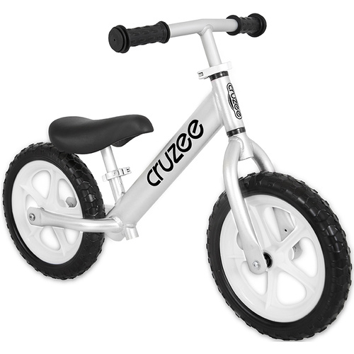Cruzee Two 12 Aluminium Balance Kids Bike Bicycle Silver