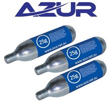 Azur Co2 Threaded Air Cartridge - 3 Pack - 25g