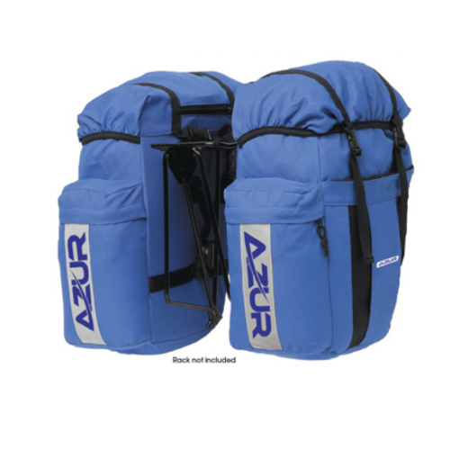 Azur Bike Bicycle Commuting Pannier Rear Bag Blue Pair