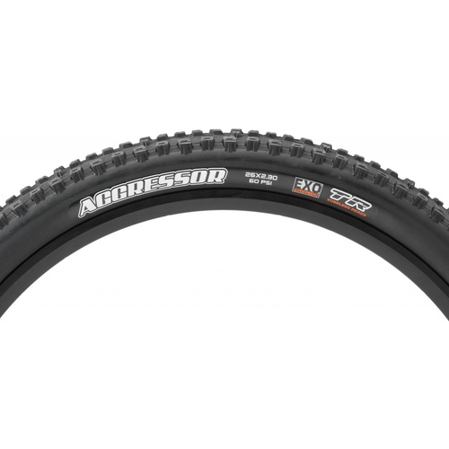 2 x Maxxis AGGRESSOR 26 X 2.3 Folding EXO 60 TPI Tubeless Ready (Pair)