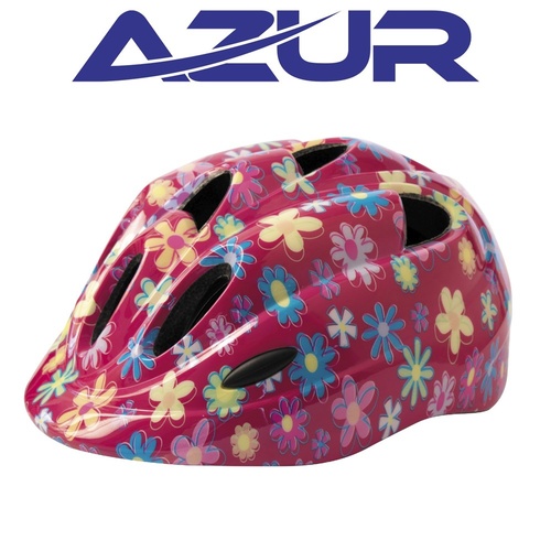 Azur J36 Kids Helmet Flowers - 50-54cm