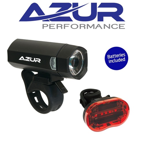 Azur Blaze Front & Rear 40/25 Lumens Bike Cycling Bicycle Light Set Combo