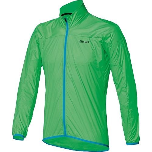 BBB POCKETSHIELD CYCLING RAIN JACKET NEON GREEN