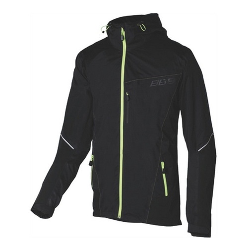 BBB DeltaShield Cycling Men's Rain Jacket Black/Neon Yellow