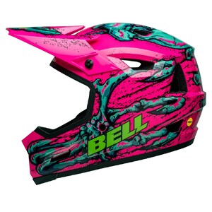 BELL SANCTION 2 DLX MIPS BONEHEAD PNK/TRQ (MD) 23