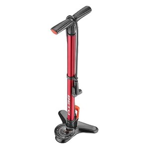 Beto Floor Pump - Surge Tubeless - 4 Inch Gauge - Alloy Barrel & Steel Tank - Red