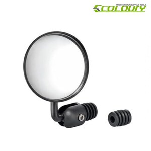 Coloury Mirror - 2.5 Inch Round - 360 Deg Angle Adjustable - Dual Plugs 17.8/19.0mm