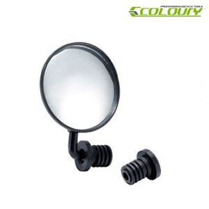 Coloury Mirror - 3 Inch Round - 360 Deg Angle Adjustable - Dual Plugs 17.8/19.0mm