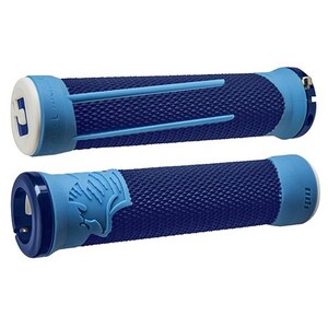 ODI Mtb BMX Ag-2 Signature Lock On Grips Gwin Blue/Light Blue