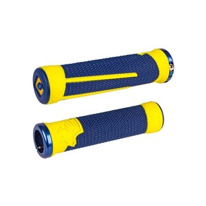 ODI Mtb BMX Ag-2 Signature Lock On Grips Gwin Navy Blue / Yellow