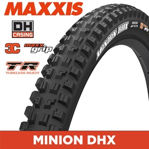 MAXXIS Downhill - MINION DHX - 27.5X2.50 - 3C MAXXGRIP / New DH / TR - Foldable 120X2 TPI E50