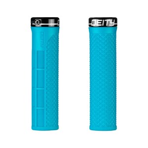 Deity Lockjaw Single Clamp Lock On Grips - Turquoise