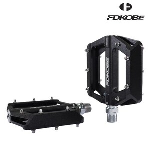 FD KOBE Junior BMX/MTB Alloy Race Pedal - Sealed Bearings - 93mm x 95mm x 13mm - Black