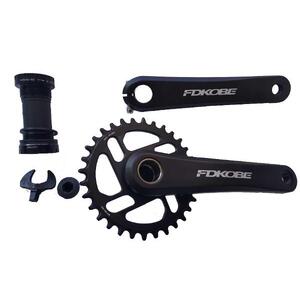 FD KOBE Crankset - FDX6M-719K Forged Alloy - 32T Direct Mount 1x11 Speed - 165mm Arm - 24mm Axle - 68/73 BSA BB Included - 52mm Boost
