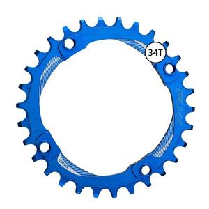 Funn Chain Ring - Solo Narrow Wide - 34T - 104mm BCD - Blue
