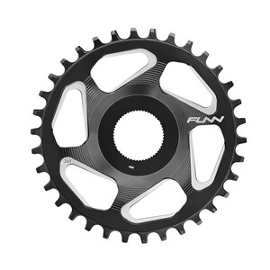 Funn Chain Ring - Solo ES Narrow Wide E-Bike - 36T - Direct Mount - 50/53mm - Shimano E8000/E7000 - Black