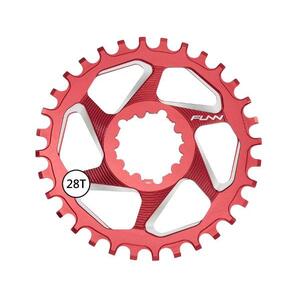 Funn Chain Ring - Solo DX Narrow Wide Boost - 28T - Sram Direct Mount -3mm offset- Red