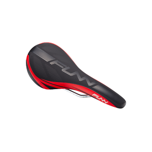 Funn Saddle - Adlib - 128mm Wide - 281mm Long - Black/Red