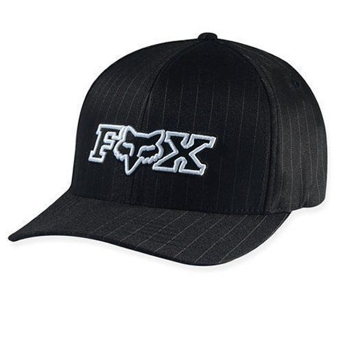 Fox Racing Mens Corpo Flexfit Hat Cap [Colour: Black Pinstripe] [Size: L/Xl]