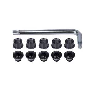 FSA CK-800AE Chainring Bolt Kit with T30 Torx Wrench Black (10 Pieces)