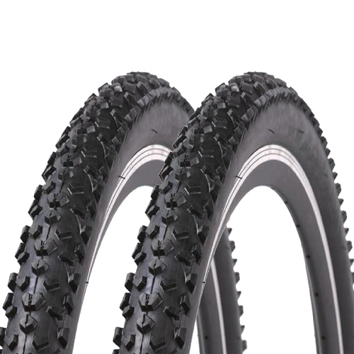 Two Freedom 27.5 x 2.25" Black Diamond Puncture Resistant Mountain Bike Tyre Pair