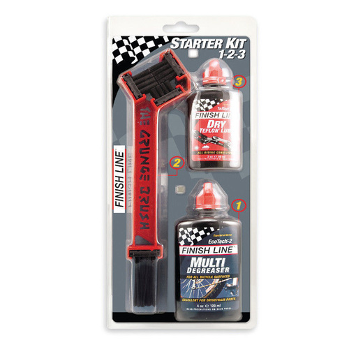 Finish Line Bike Bicycle Kit - Brush With 4Oz Degreaser & 2Oz Lube
