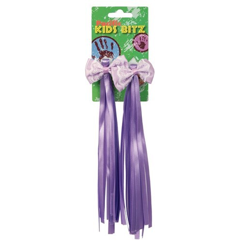 Bikecorp Handlebar Streamers for Kids Bike (A pair) Light Purple Ribbon
