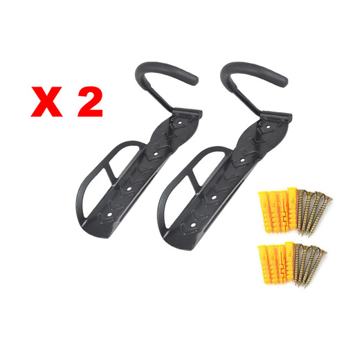 Velobici 2 PCS Bicycle Storage Rack-Wall Mounted Bike Hanger Hook Black