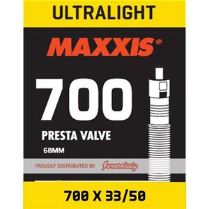 MAXXIS TUBE ULTRALIGHT 700 X 33/50 PRESTA FV SEP 60MM