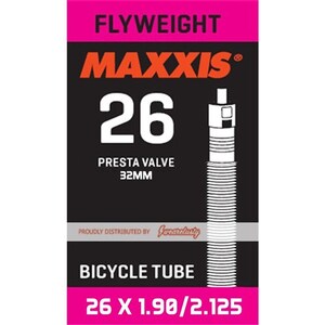 Maxxis Flyweight Tube - 38mm Presta Removable Valve Core - 1.9-2.125 Inch - 26 Inch