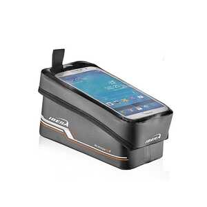 Ibera Top Tube Bag with Waterproof Phone Case 1.1L Black