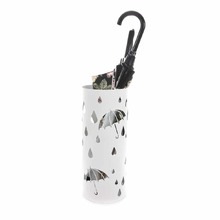 Metal Modern Umbrella Stand & Garden Outdoor Parasol Base Holder Storage (White)