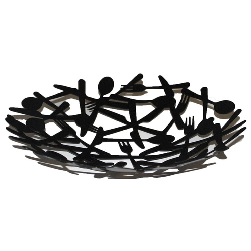 French-Style Iron Fruit Bowl Plate  --------- Black   Iof-21B