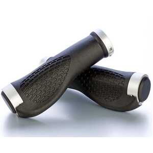 JetBlack Ergo LockOn Grips Black/Silver