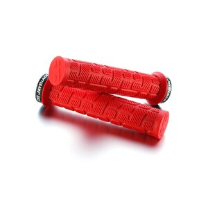 JetBlack RIP Lock On Grips - Red With Black Clamps