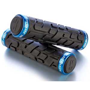 JetBlack Rivet LockOn Grips Light Black/Cyan