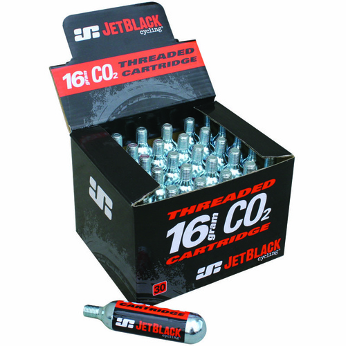 JetBlack Co2 Cartridge 16G Threaded Canister Cylinder Bicycle Inflator Pump