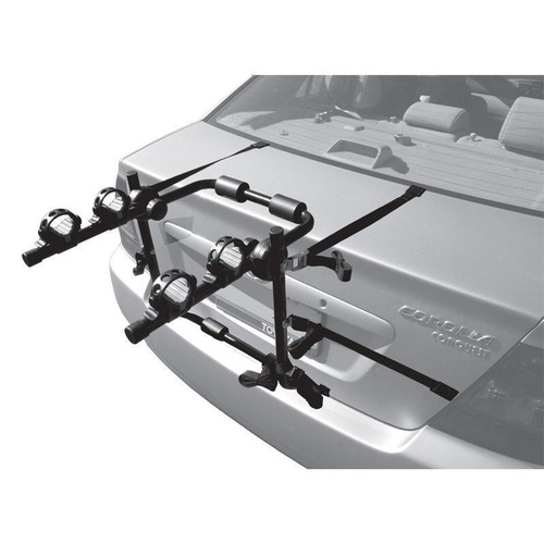 JetBlack 2-Bike Rear Boot Mounted Car Rack Carrier With Rubber Straps