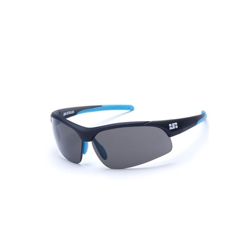 JetBlack Patrol Eyewear Matte Black (Blue Tips) Smoke/Clear/Amber Lenses