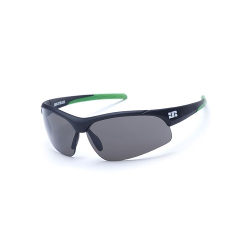 JetBlack Patrol Eyewear Matte Black (Green Tips) Smoke/Clear/Amber Lenses