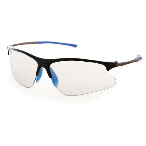 JetBlack Sunglasses Svelto Eyewear Black W' Blue Tips Smoke Photochromic Lens