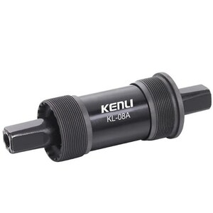 Kenli Cartridge Bottom Bracket - Steel Cup & Tube - Boron Steel Axle - BC 1.37x24T Thread - 68mm Shell - 113mm Axle