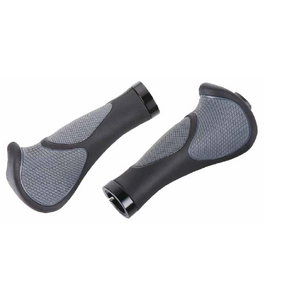KWT Ergonomic Lock On Grips - with Locking Rings - Black/Grey