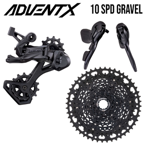 Microshift Groupset Gravel - ADVENT X Steel OE 1x10 11-48T - Shifter / R. Derailleur / Cassette