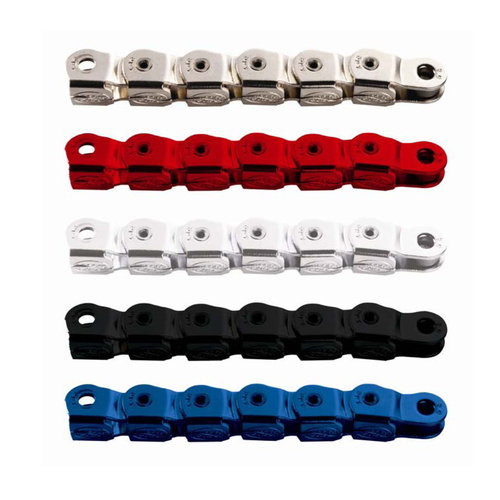 KMC KK710 Kool Knight 1/2 X 1/8 112L Chain Silver Red White BlackLight Blue