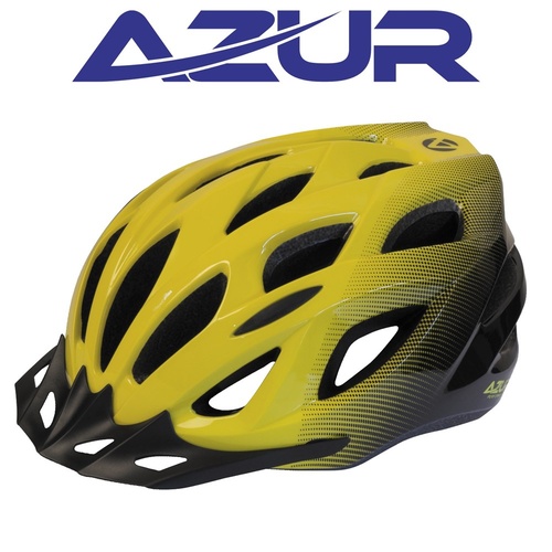 Azur L61 Cycling Helmet Gloss Neon/Black Fade Bike Helmet