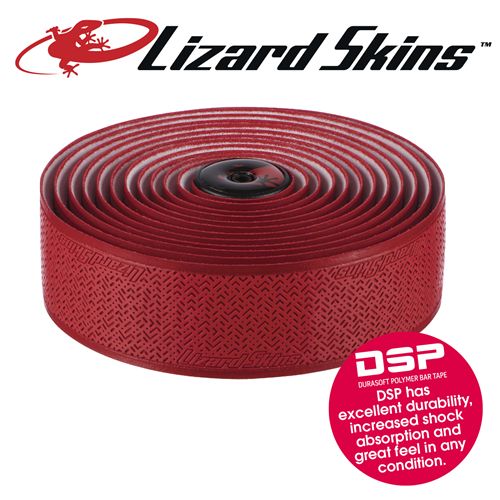 Lizard Skins Dsp Bar Tape 3.2Mm Thick Road Bike Bnib Skins Handlebar Crimson Red