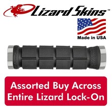 Lizard Skins North Shore Lock On Grips - Black With Pewter Clamps