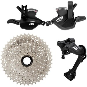 LT Woo MTB A5 Groupset - 1/2 x 9 Speed - 11-34T Cassette HG - Medium Cage Rear Derailleur - Optional Front Derailleur